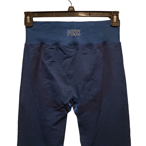 Pink Active Leggings Womens Large Blue Jogger Pink Hit on Back Athleisure - Picture 6 of 10